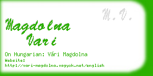 magdolna vari business card