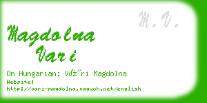 magdolna vari business card